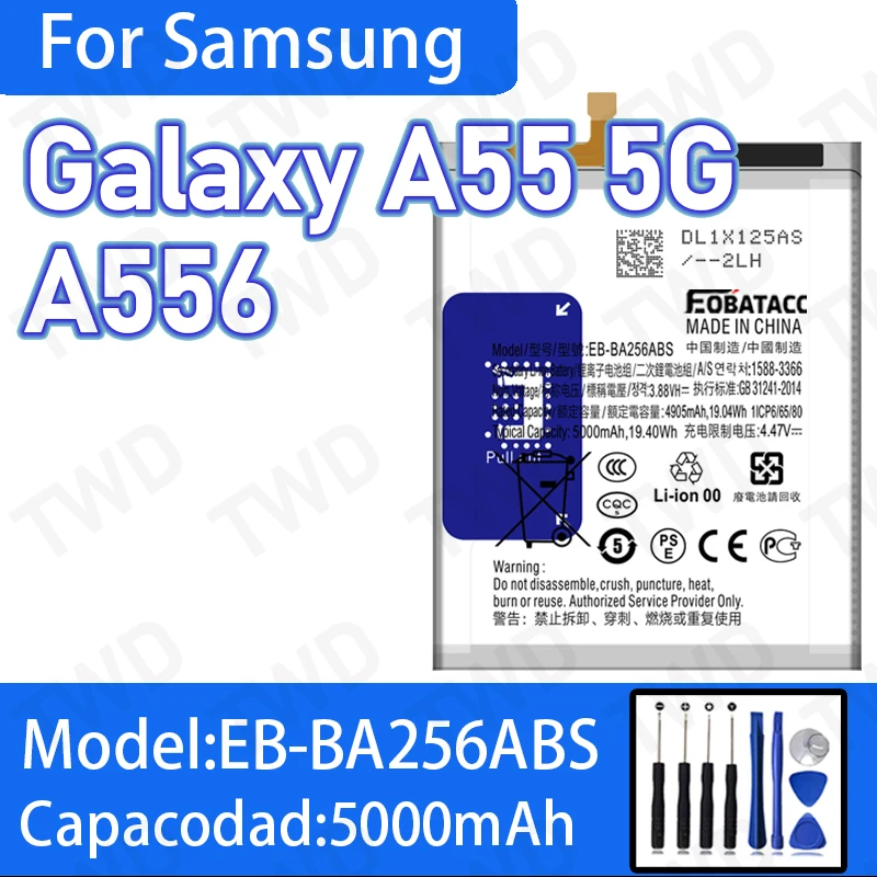 EB-BA256ABS Large capacity 5000mAh Battery For Samaung Galaxy A55 5G Batteries New High Quanlity+Free Tools