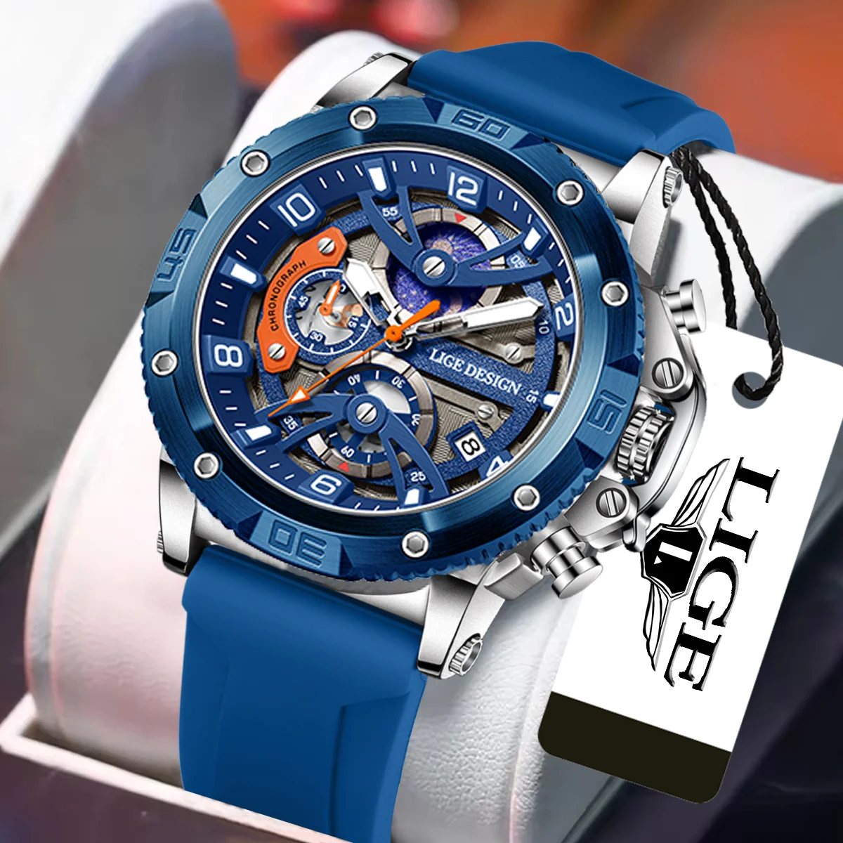 

LIGE мужские часы лучший люксовый бренд водостойкие спортивные мужские часы роскошный хронограф календарь кварцевые военные часы Relogio Masculino