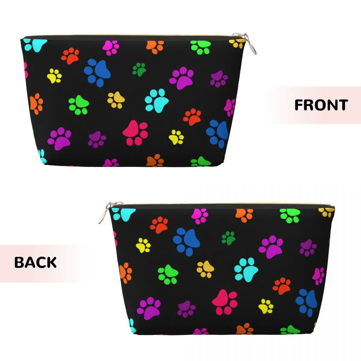 Custom Colorful Animal Footprint Dog Paw Prints Travel Toiletry Bag Women Cosmetic Makeup Organizer Beauty Storage Dopp Kit