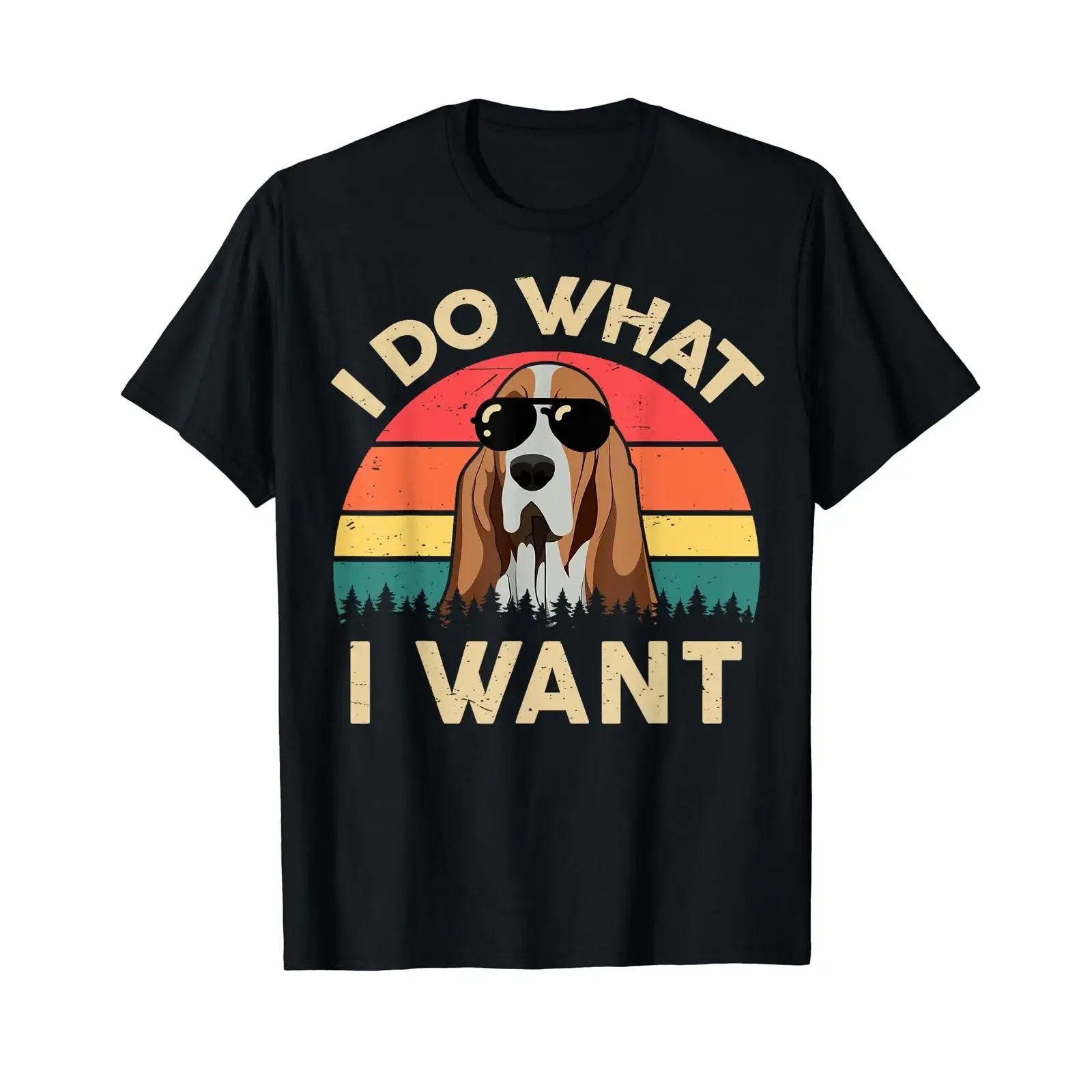 Funny Basset Hound s I Do What Want for Kids T Shirt black vintage Washed Comfortable fashion designer clothes Stylish homme