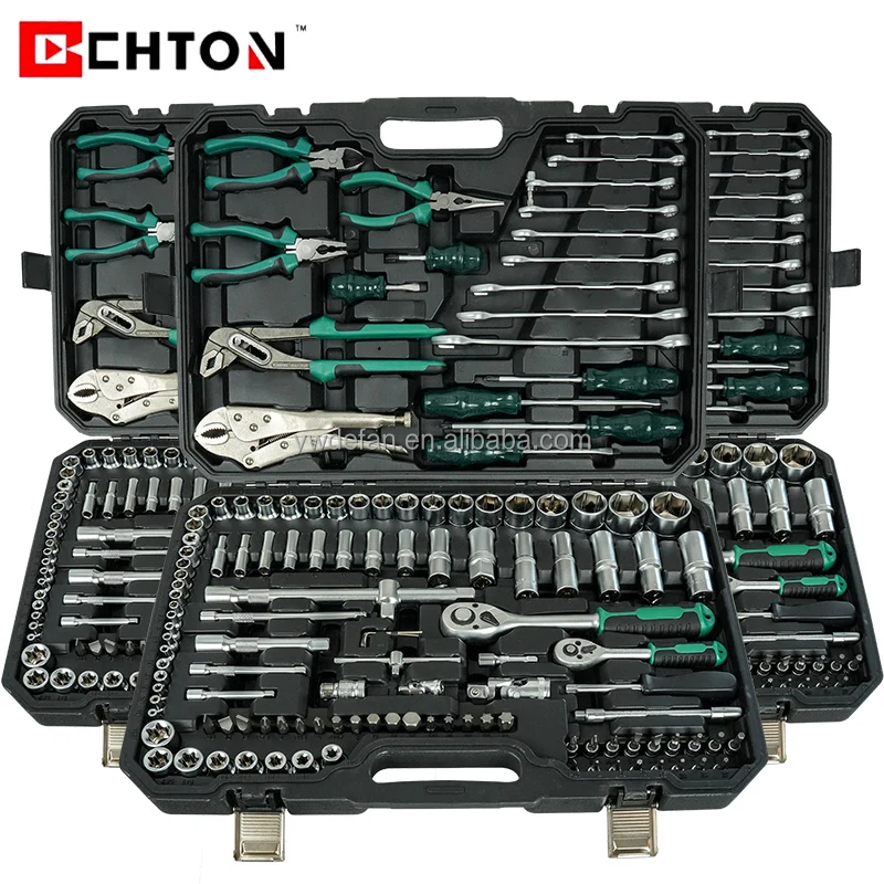 

131 PCS Ferramentas Automotivas Pearl Nickel Matte Socket 72 Teeth Ratchet Wrench Auto Repair Toolbox Hand Tool Set