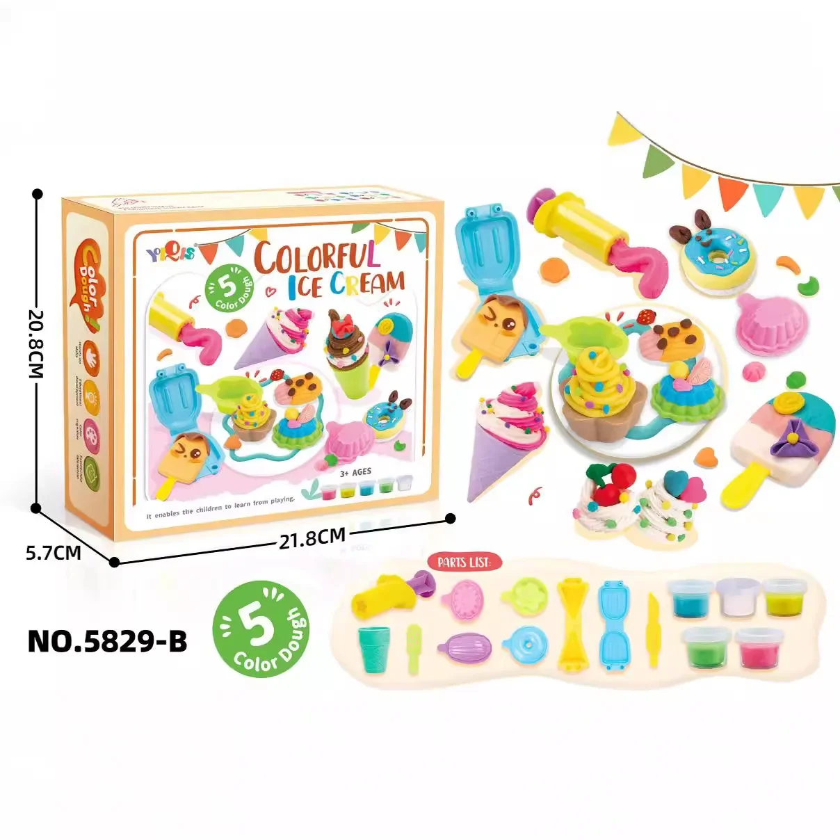 Kit de Massa Colorida Não Tóxica para Sushi e Ramen, Brinquedo Educacional de Comida de Faz de Conta para Crianças, Kit de Artesanato para Meninos e Meninas a Partir de 3 Anos