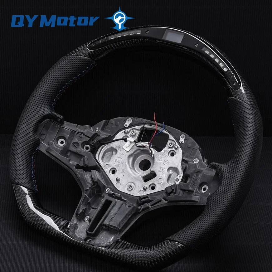 LED Car Carbon Fiber Steering Wheel For BMW G30 G20 G01 G02 G05 G06 G07 M4 M5 F90 M8 X3M X4M X5M X6M F40 F44 F98 F95 F96 G11 G12