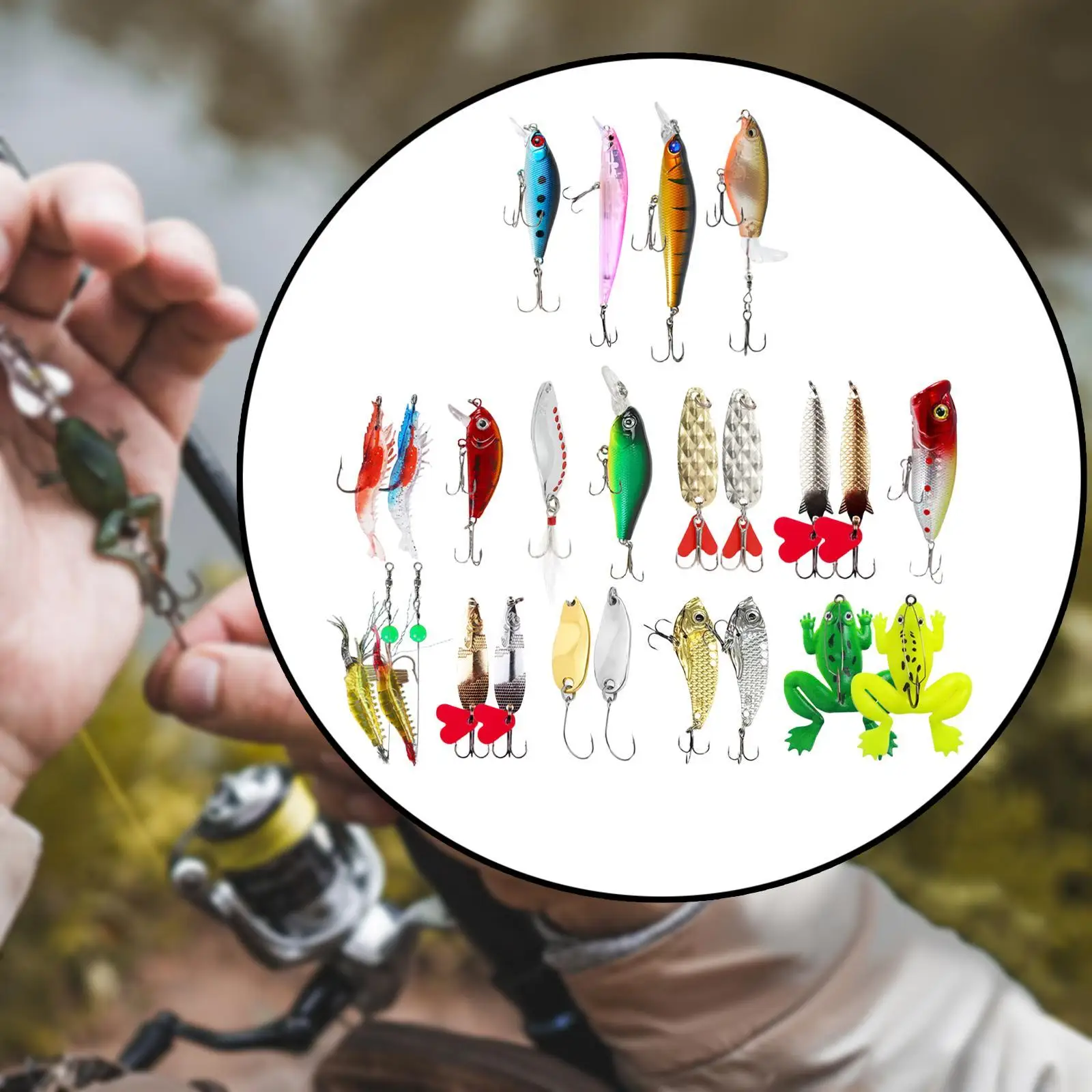 Fishing Lure Advent Calendar Spoons Fishing Gift for Husband Father Adults