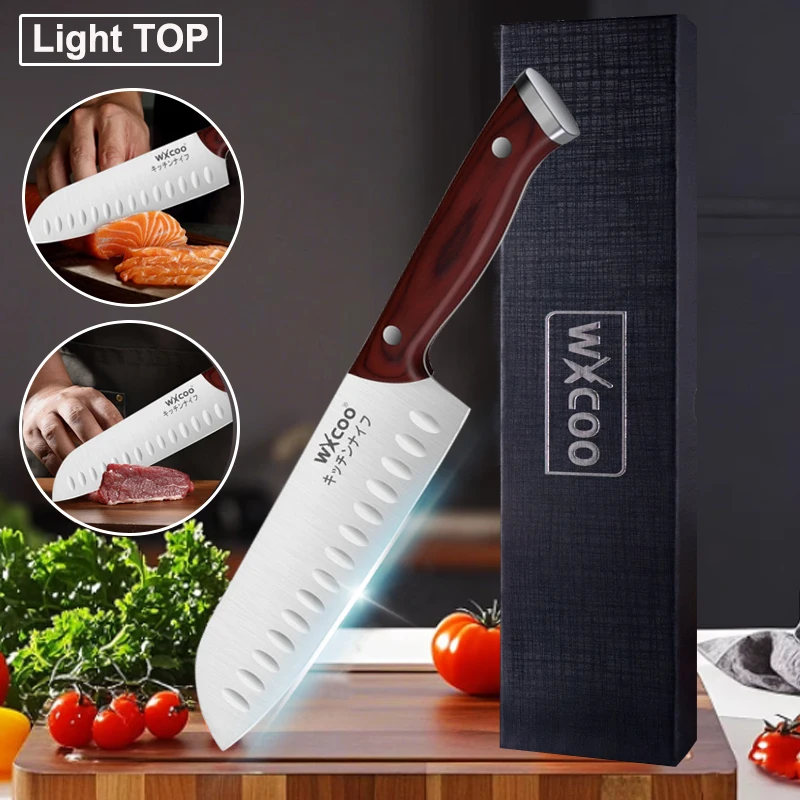 

Кухонные ножи из нержавеющей стали, японский нож Сантоку, нож для нарезки фруктов, нож для резки овощей, тесак для мяса, аксессуары для приготовления пищи