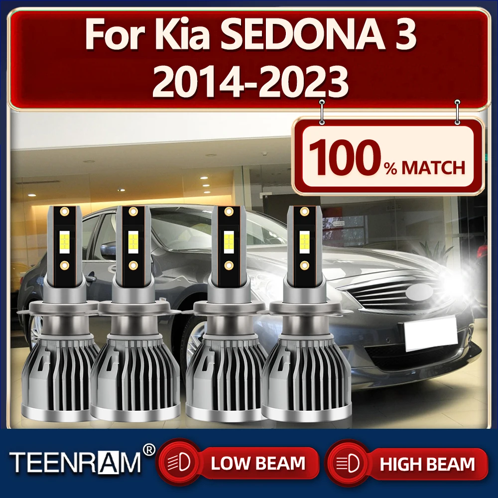 

LED Headlight Bulbs 240W 40000LM CSP Chips Car Lamps 6000K Plug&Play For Kia SEDONA 3 2014-2017 2018 2019 2020 2021 2022 2023