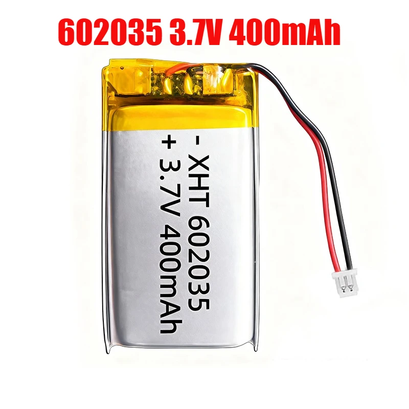 

1-4pcs 602035 Battery 400mAh 3.7V Lithium Polymer Battery for Smart Watch Flashlight Electric Toy Speaker Headset Smart Watch
