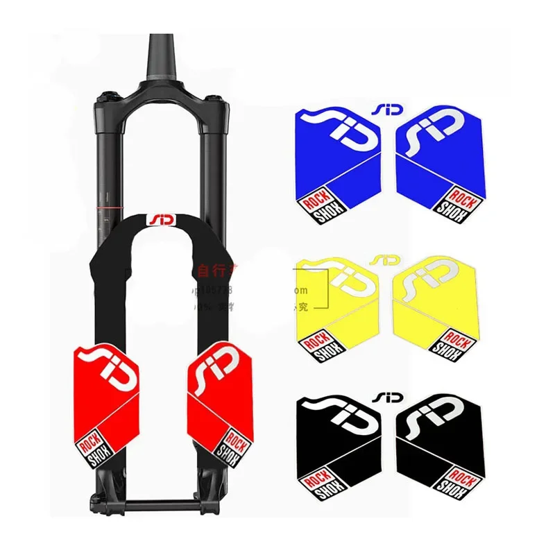 Autocollants pour fourche de VTT |   Autocollants pour fourche à suspension de vélo |   Autocollant de modification de fourche VTT réfléchissante, RockShox