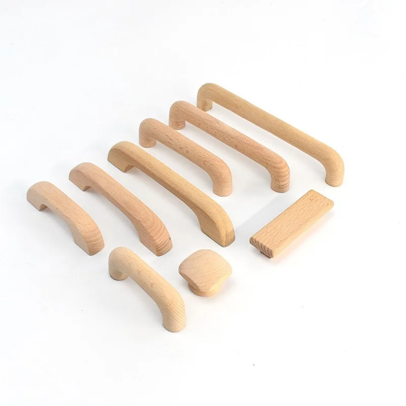 VARMSTUGA Kitchen Cabinet Handle Drawer Solid Wood Furniture Wooden Door Drawer Knobs Cupboard Handles for Furniture