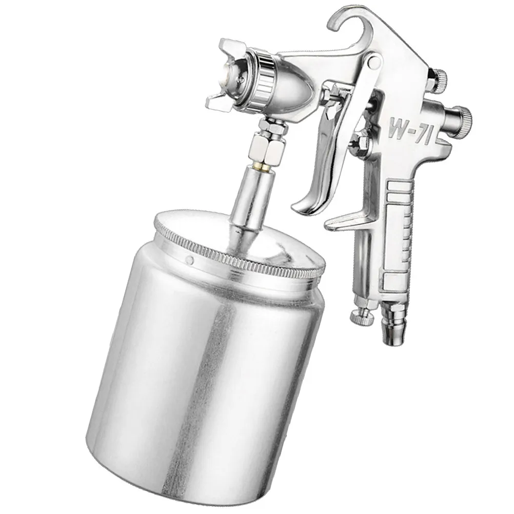 Suction Paint Sprayer 1.5mm Stainless Nozzle for Car Wall Furniture Deck Painting Nickel Plated Anti Drip Flow Control