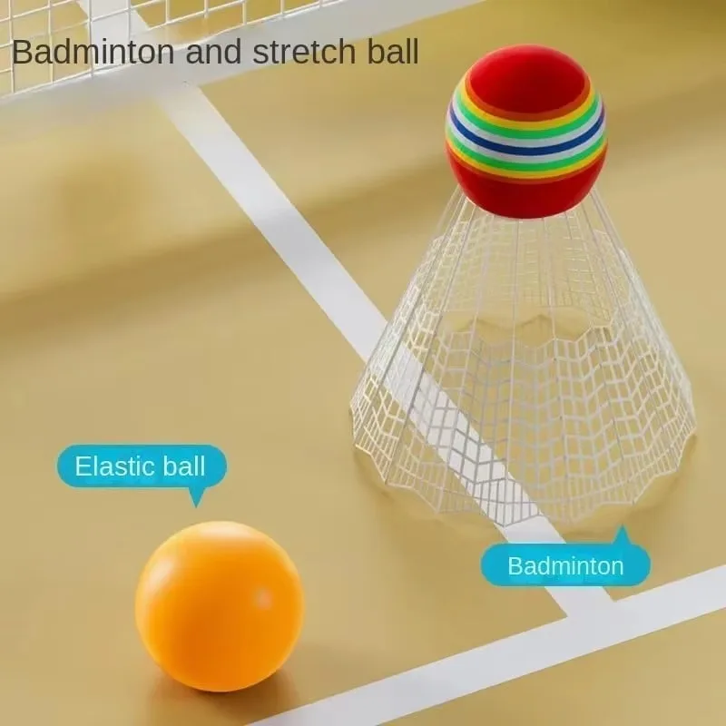 Set Raket Tenis & Bulu Tangkis Anak - Raket Olahraga Luar Ruangan Ringan Perlengkapan Tenis & Bulu Tangkis Portabel untuk Anak
