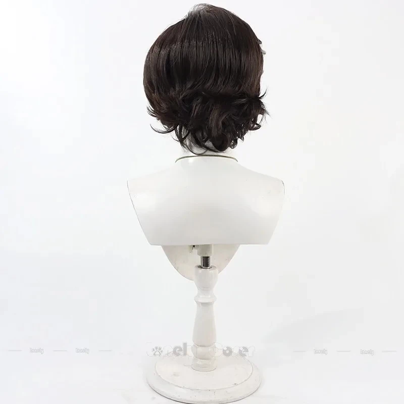 Men Women CO:E33 Festival Role Play Clair Obscur:Expedition 33 Verso Cosplay Wig Black White Short Curly Hair Synthetic Wigs view 4