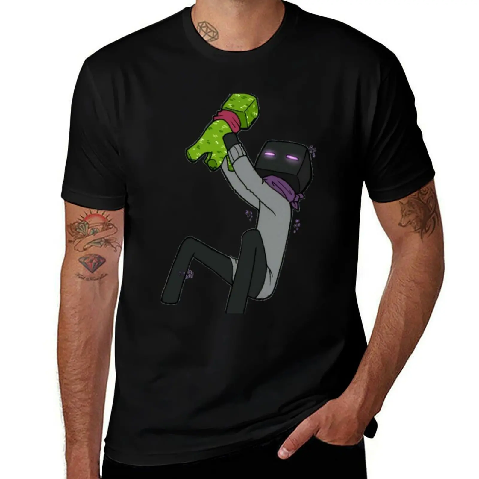 

Creeper & enderman . T-Shirt man t shirts graphic cotton t shirt pack t shirt man plain T-shirt