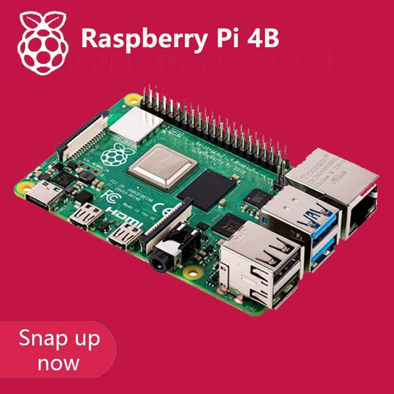 Official Original Raspberry Pi 4 Model B Dev Board Kit RAM 1GB 2GB 4GB 8GB 4 Core CPU 1.5Ghz 3 Speeder Than Pi 3B+