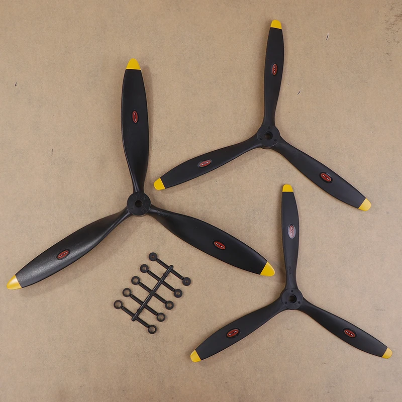 1PCS RC Emulato Modello di Aereo 8060 9060 1060 1170 1370 3 Pale Elica di Carbonio Nylon Per Motore Elettrico/Metanolo