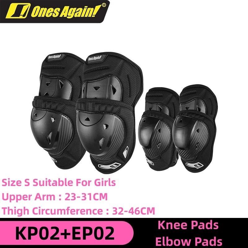 BMX MTB Ones Again Ventilate Knee Protector Motorcycle Protection Street Motocross Elbow Pads Summer Gear 4PCS Set