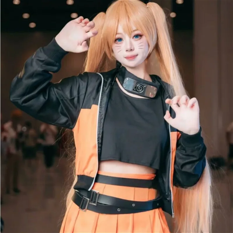 Anime Uzumaki Cosplay Costume Women Uniform Sexy Suits Coat Clothing Accessories Set Game Carnival Party Dress Up Girl Outfits
