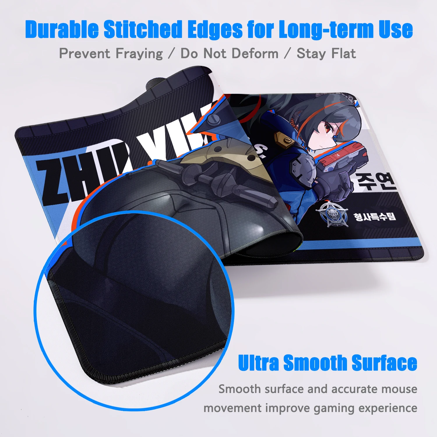 Zenless Zone Zero Zhu Yuan HD High definition Desktop games XXL size Desktop games PC Large mats games size accessorie mouse pad