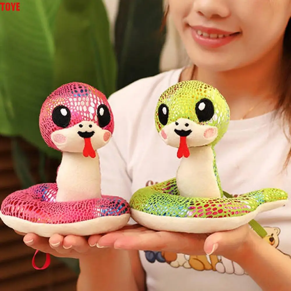 

Standing Shoulder Snake Year Plush Toy Good Luck Magnetic Suction Snake Year Mascot Toy PP Cotton Cartoon