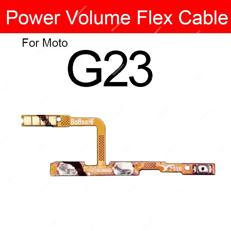 For Motorola Moto G13 G22 G23 G32 G42 G52 G53 G52J G62 5G G72 G73 G82 Power Volume Side Button Flex Cable Repair Parts