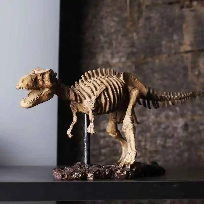 T-Rex Fossil Figure Resin Tyrannosaurus Rex Skeleton Statue Dinosaur Sculpture Luxury Livingroom Decoration Desk Accessories