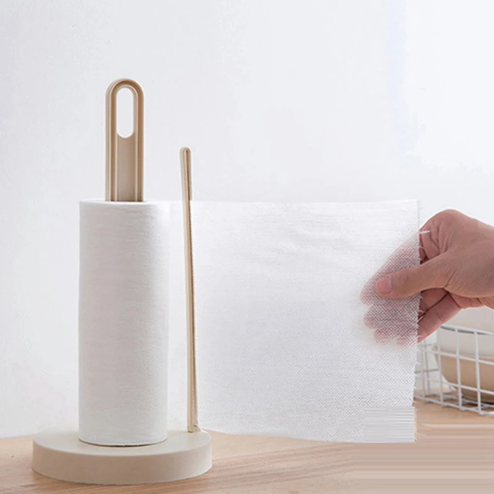 

2X Toilet Kitchen Paper Towel Roller Tissue Holder Plastic Rack Desktop Floor Vertical Napkins Stand Bathroom Storage-2-[Qahk]