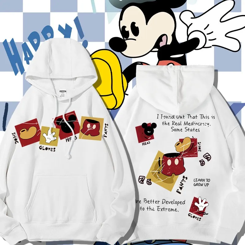 

Disney Mickey Mouse Hoodie Male Hoodie Loose Oversize Casual Animation Two Yuan Clothes