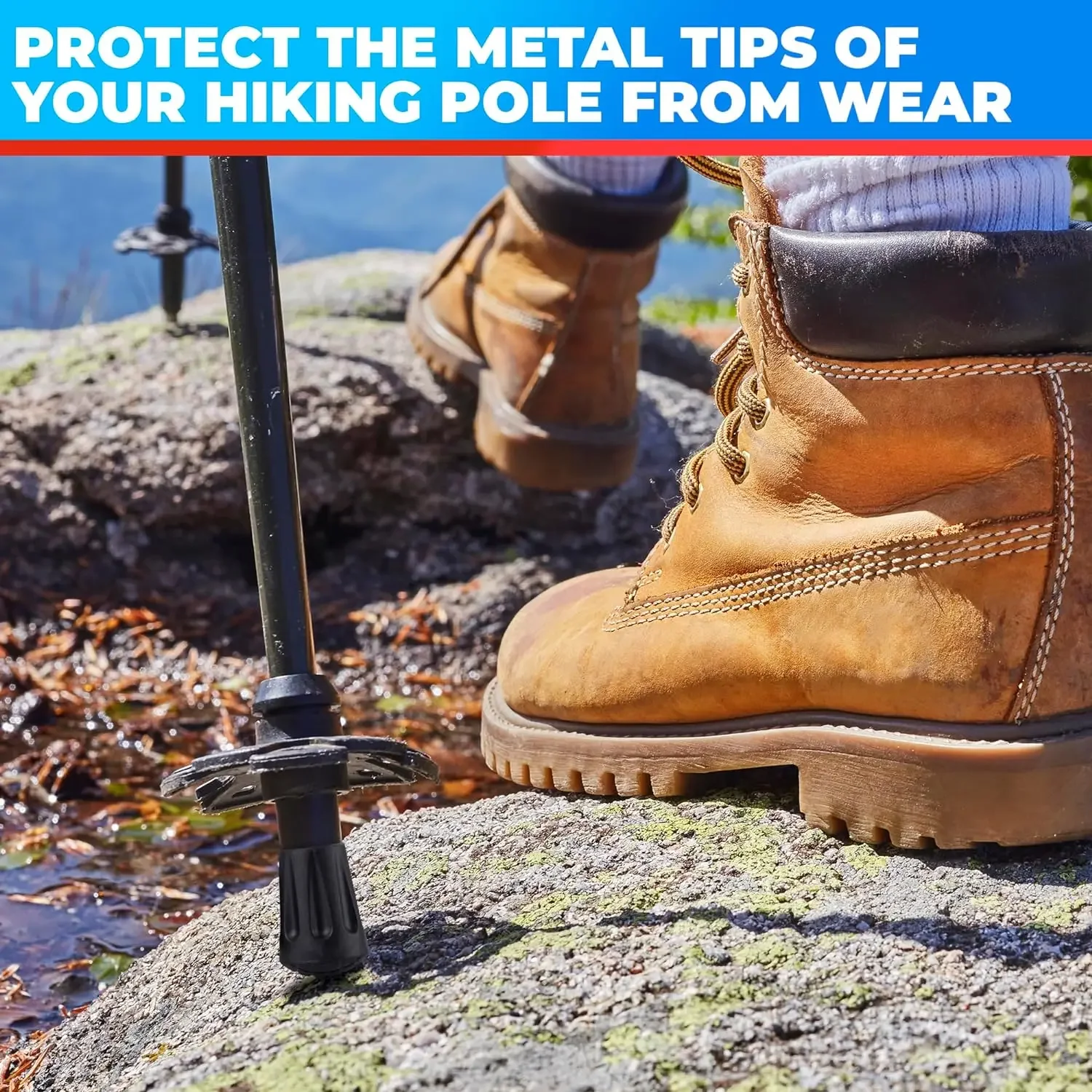 1-5 sztuk uniwersalne końcówki do kijków trekkingowych wymienne ochraniacze końcówki do lasek gumowe końcówki do lasek akcesoria do ochrony końcówek narciarskich