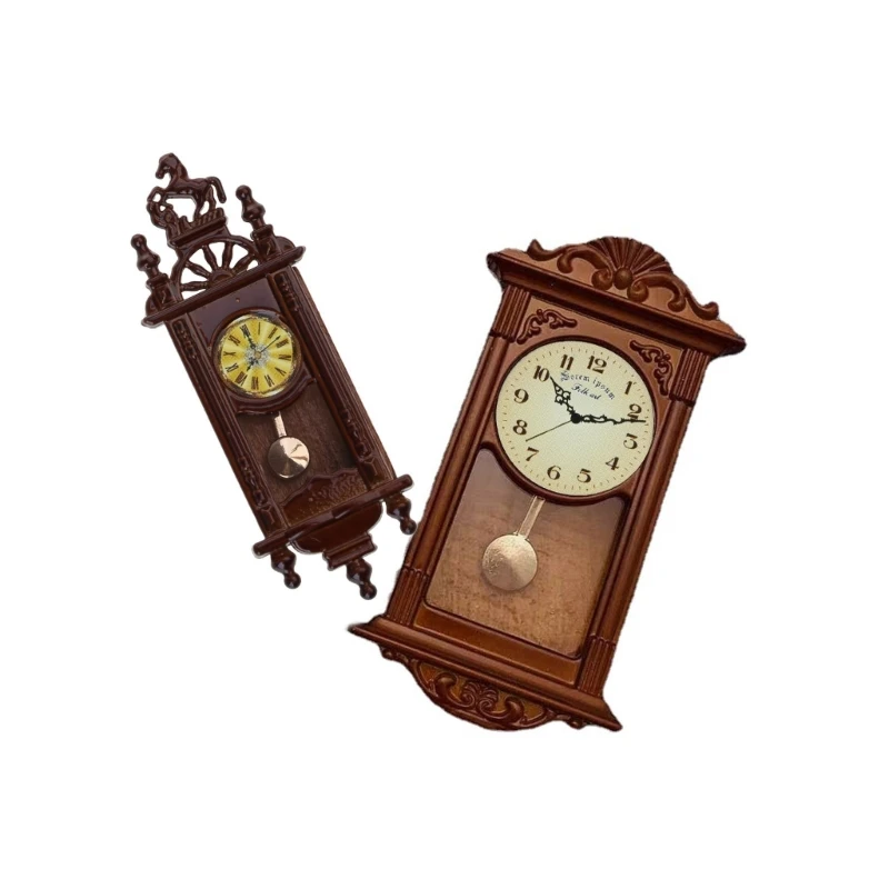 Table for Play Toy Dollhouse Wall Clock for Play for Doll Furniture Accessories DollHouse Miniature Portable Table Game