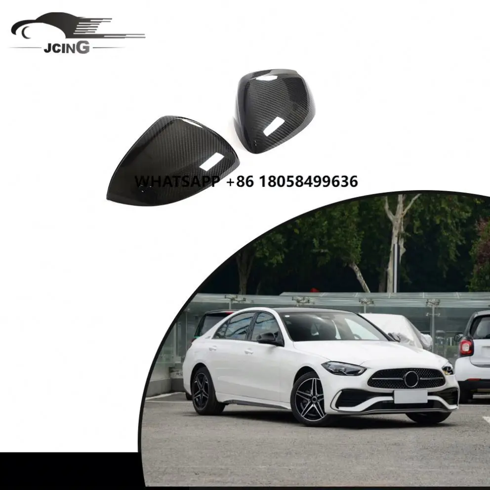 

Dry Carbon Fiber Body Parts Side Rearview Mirror Cover for S C Class W206 W223 C43 C63 AMG