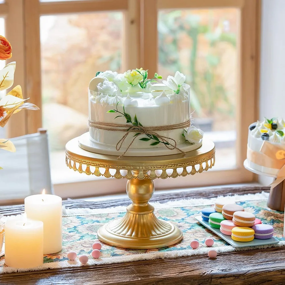 

Cross-border wrought iron single layer cake stand birthday banquet wedding arrangement dessert stand hotel coffee house tea tray