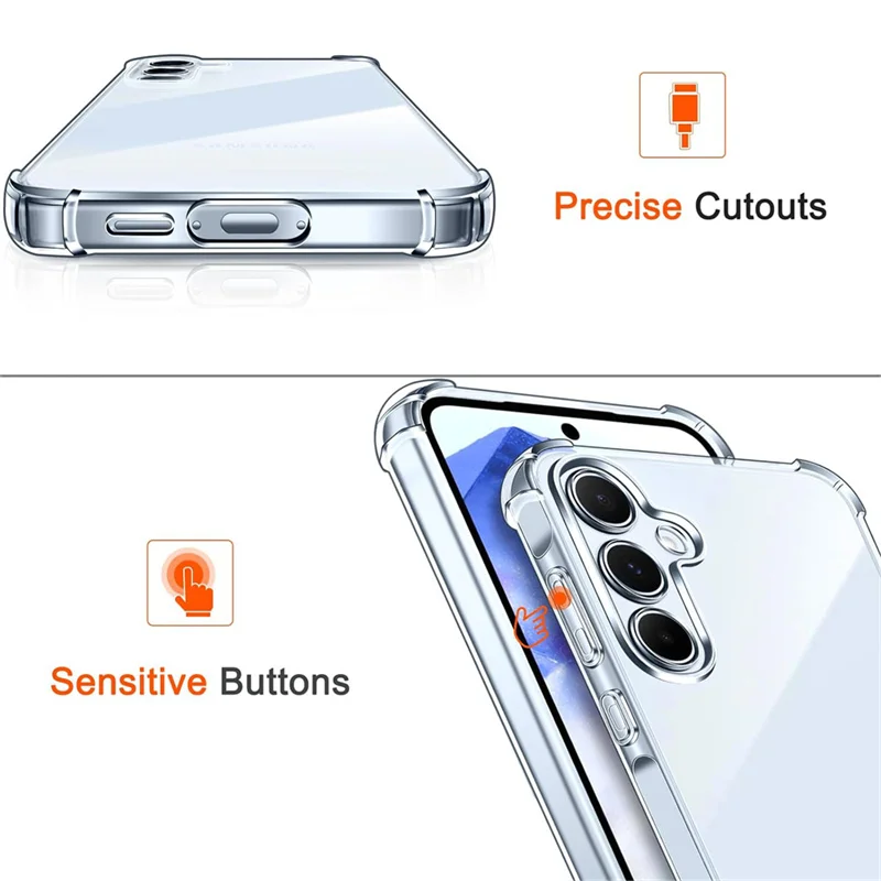 Silicone Case for Samsung Galaxy A55 5G Soft Shockproof Clear Phone Cases Samsung A 55 Cover A55 5G Samsung Galaxy A55 Case