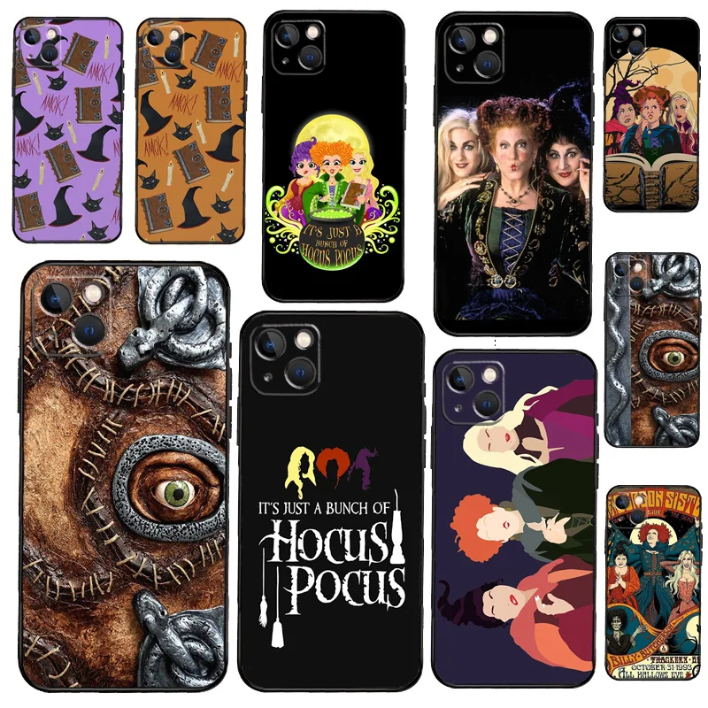 Hocus Pocus Phone Case on For iPhone 13 12 11 Pro Max 8 6 7 Plus SE 2020 XR X XS MAX Soft Back Cover