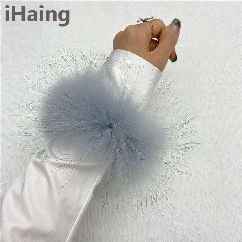 

Natural Feather Wrist Arm Cuffs Women Hair Accessories Furry Bracelets Fashion Luxury Wristband Anklets For Cosplay Rave Costume