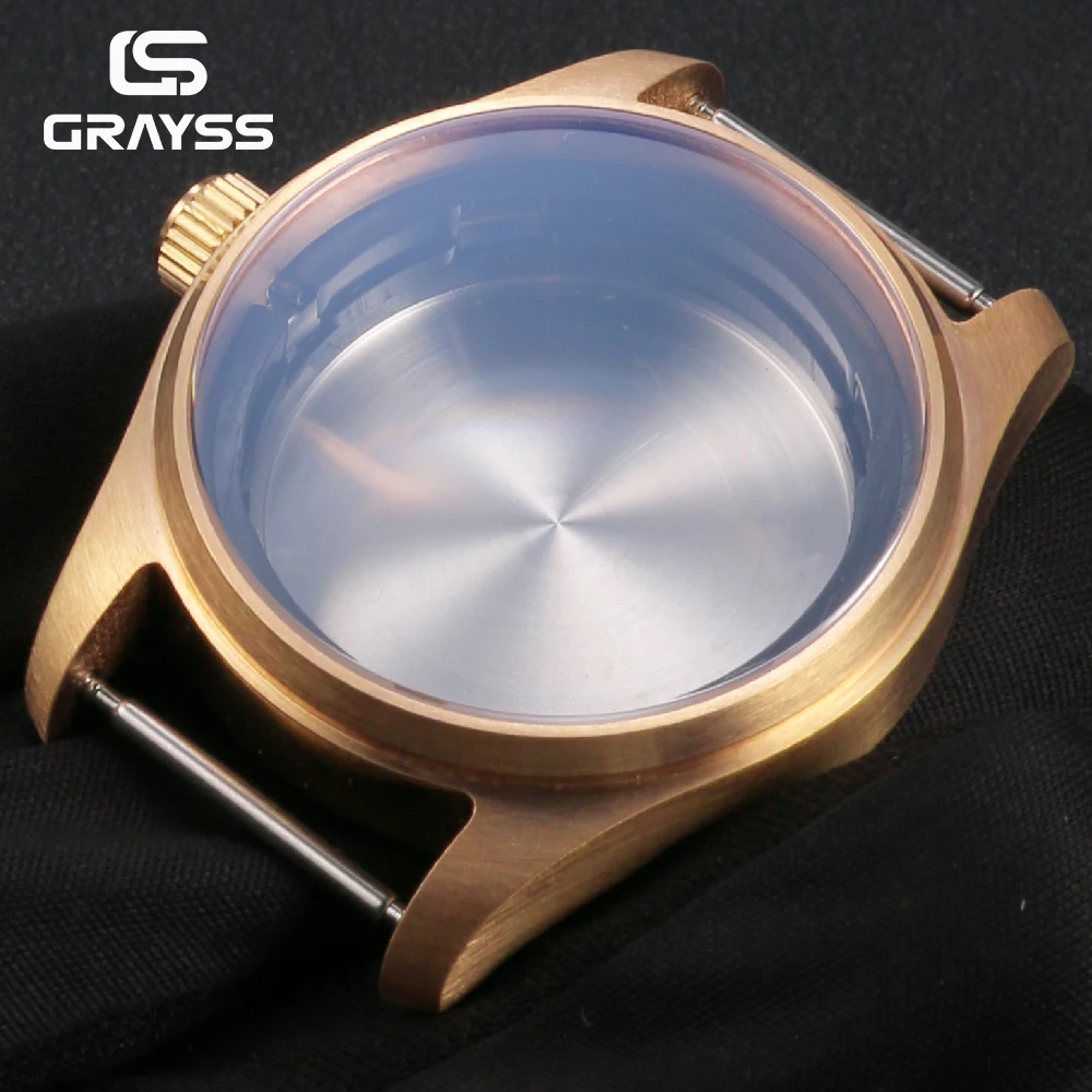 Cusn8 Echtbronze Pilot 36/39mm 20ATM Uhrengehäuse AR Saphirglas für NH34 NH35 ETA2824 PT5000 Taucheruhr Mod – Detail 2