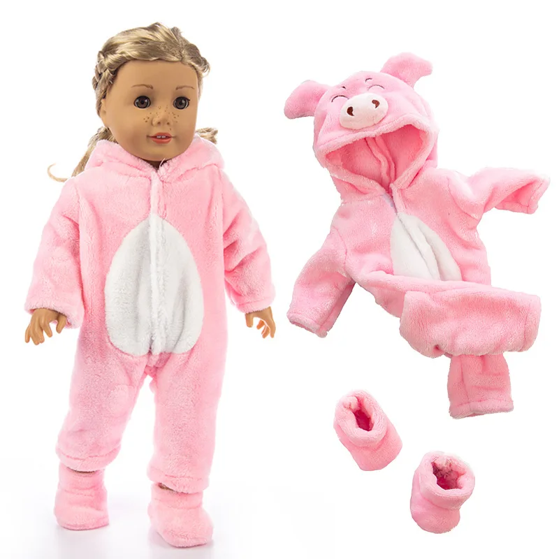 Pijamas de animales para muñeca de Niña Americana, ropa y accesorios de muñeca de nuestra generación, 18 pulgadas, 45cm, nuevo
