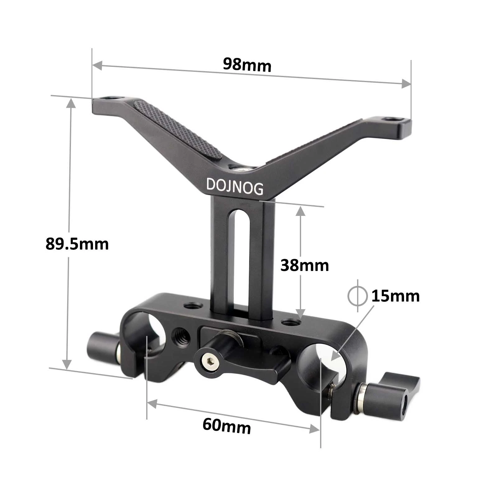 MAGICRIG Long Lens Support Bracket with 15mm Rod Clamp for DSLR Camera Telephoto Lens Rod Support Rail System Follow Rig