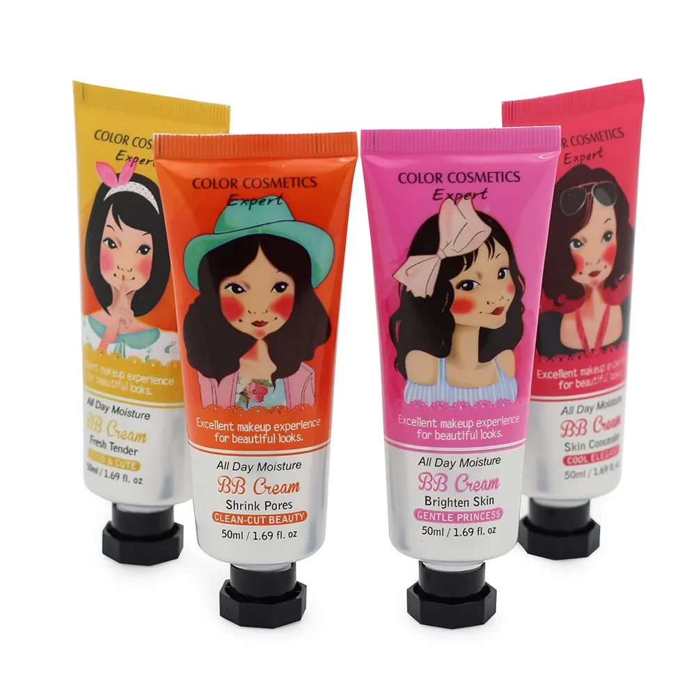 50ml Korean Makeup Face Base BB&CC Cream Foundation Make Up Concealer Moisturizing Whitening Liquid Cosmetics Music Flower