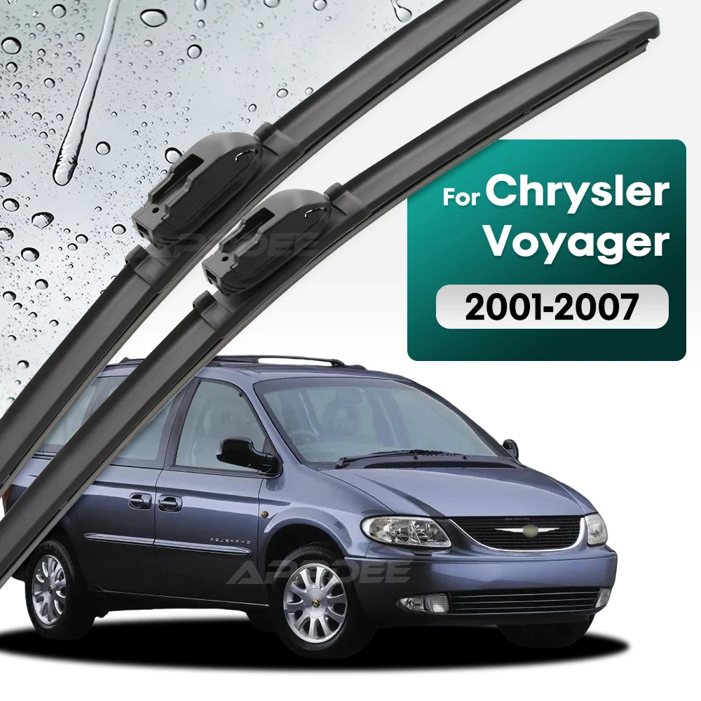 

Silicone & rubber Front Wiper Blades Set For Chrysler Voyager 2001 - 2007 Windshield Windscreen Window Brush 26"+26"