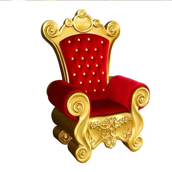 

Hot-sale Unique Fiberglass King Throne Chair For Shopping Mall Christmas Decoration