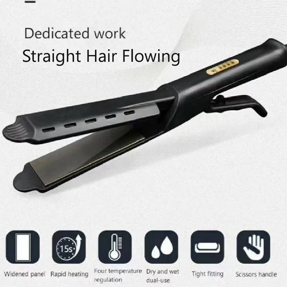 Hair Straightener Titanium Thin Plate Flat Irons Fast Heating Professional Styling Hair Tools Long and Thick Dual Voltage