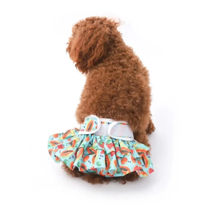 

Washable Female Dog Diapers Physiological Pants Skirt For Doggy Girl Dog Highly Absorbent Adjustable Doggie Cat Pets Panties