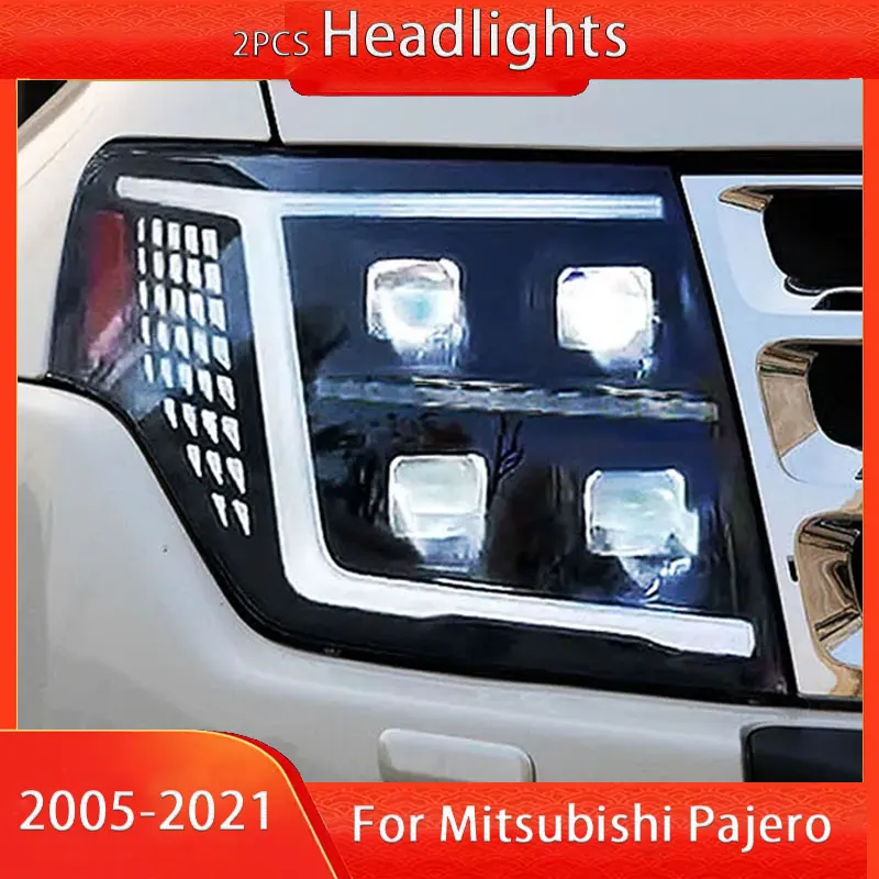 

Новая светодиодная лампа, модифицированная полноразмерная фара для Mitsubishi Pajero V97 2009-2021, дневные ходовые огни с указателями поворота