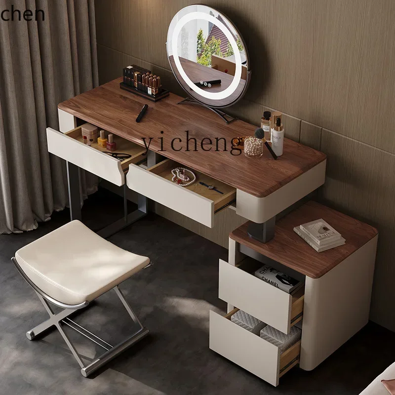 y9.4-makeup table villa mansion dressing table light luxury high-end bedroom walnut solid wood dressing table