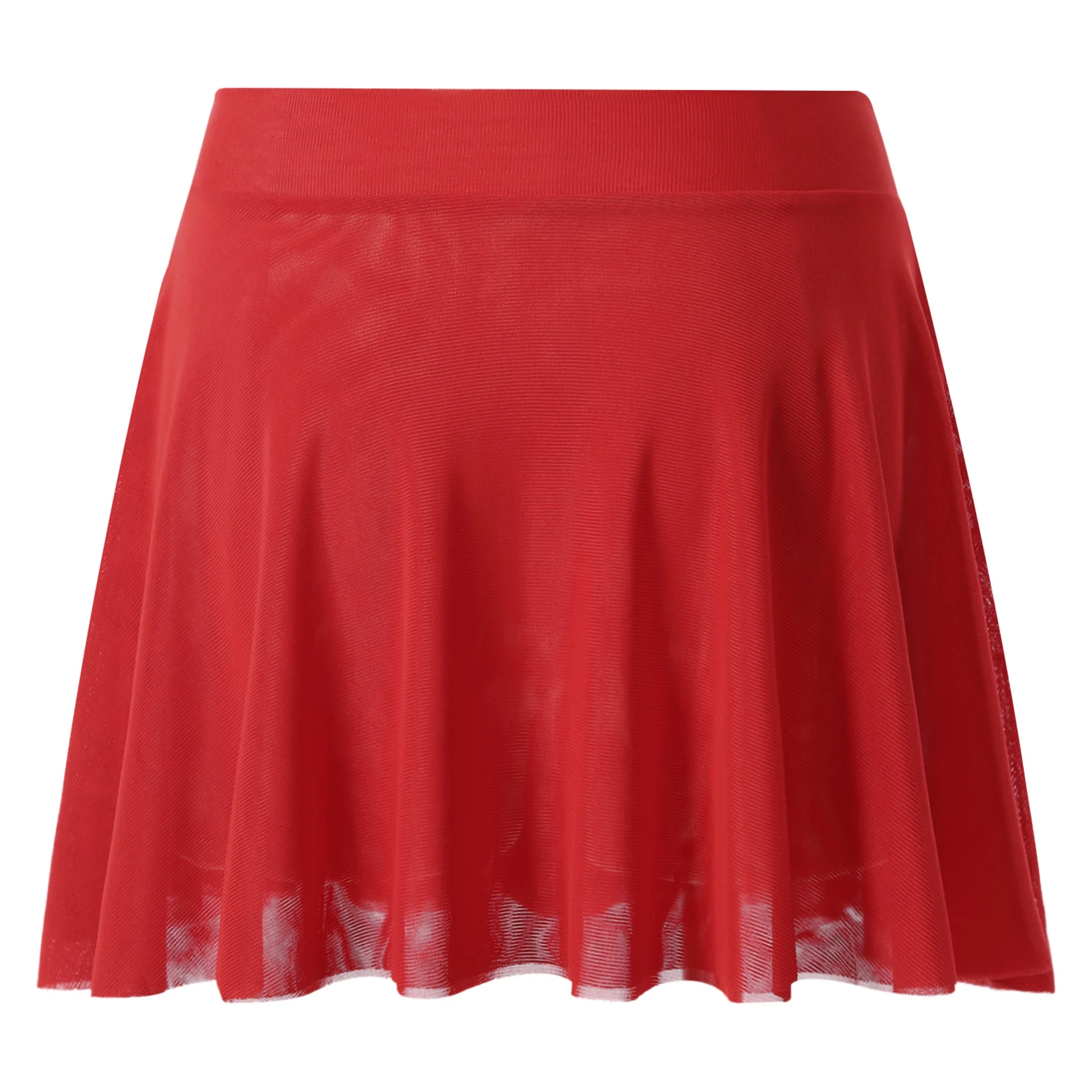 

Women Lightweight Mesh Skirts Double Layers Ruffle Micro Skirt Casual Solid Color High Waist Miniskirt for Causal Sleep Homewear