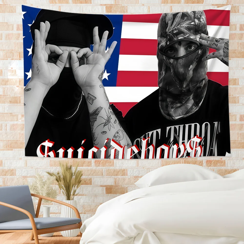 Rock Band S-Suicideboys Hip Pop flag Custom Camping Garden Decor Party Backdrops Wall Art Family Gifts
