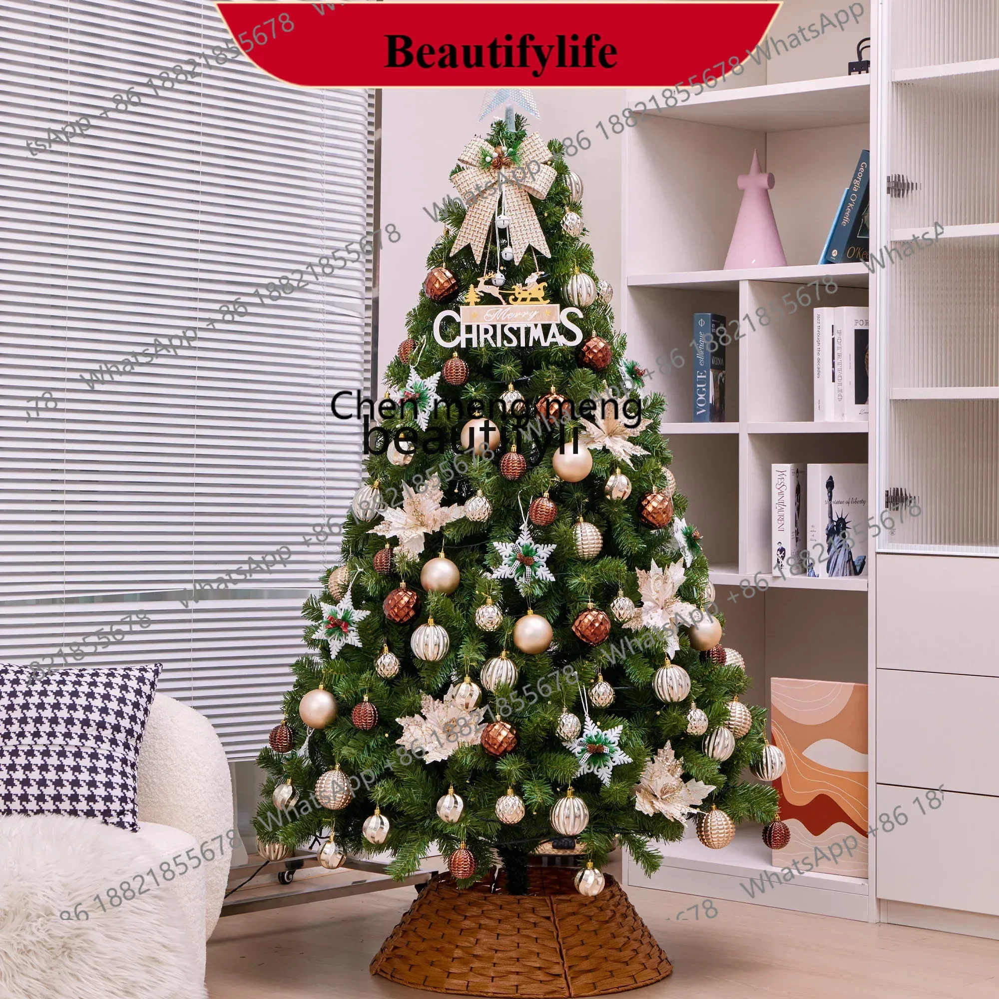 

D178 Christmas tree new encrypted luxury 1.8 package home living room decorations large premium DIY ornaments Christmas