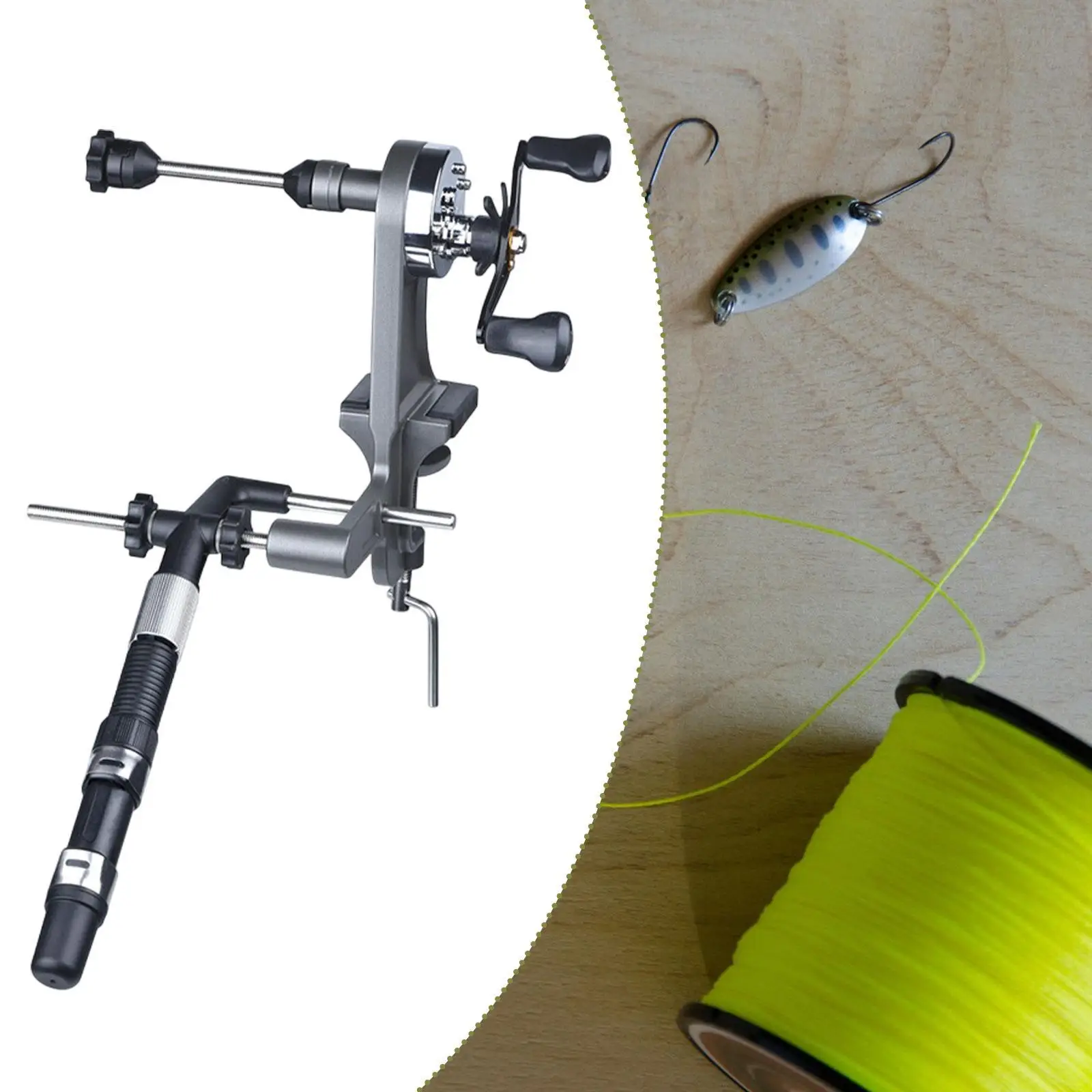 

Fishing Line Spooler 4.5:1 for Baitcasting Desktop Winding Device Spool Tackle Winding Tool Spooling Machine Winder Gift for Men
