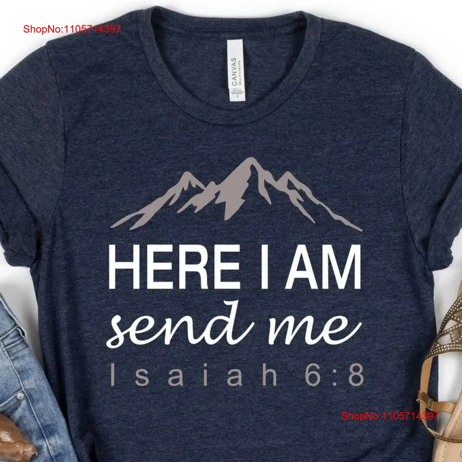 Here I Am Send Me T Shirt Bible Verse Christian for Pastor Religious Church Mission Missionaire vintage Washed fashion