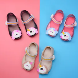 Children's Princess Shoes Kids Girl Fashion Mini Melissa Bow Jelly Shoes Summer Baby PVC Cany Shoes Beach Sandals